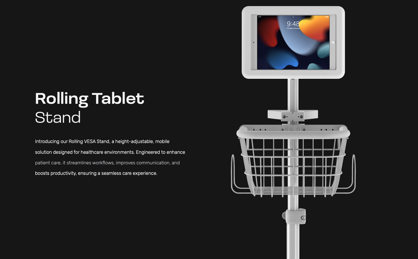 Rolling iPad Kiosk Stand